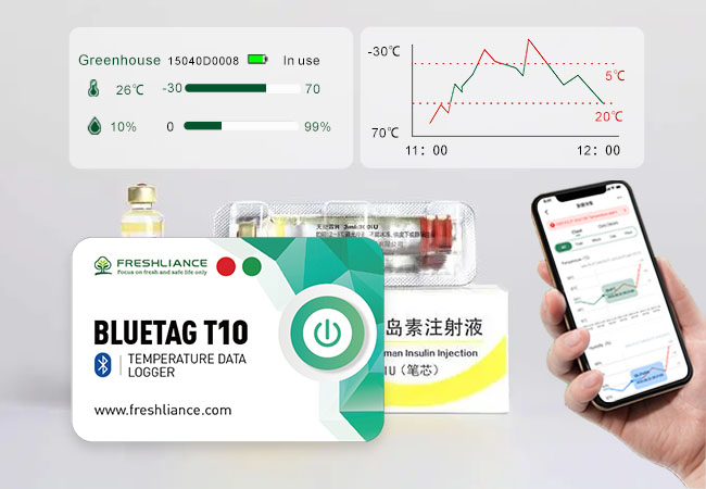 High-precision insulin Bluetooth temperature sensor