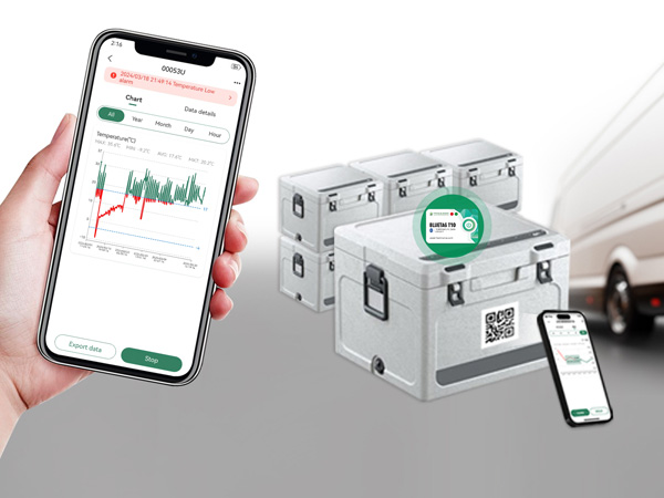 Ble temperature recorder checks the temperature without opening the package