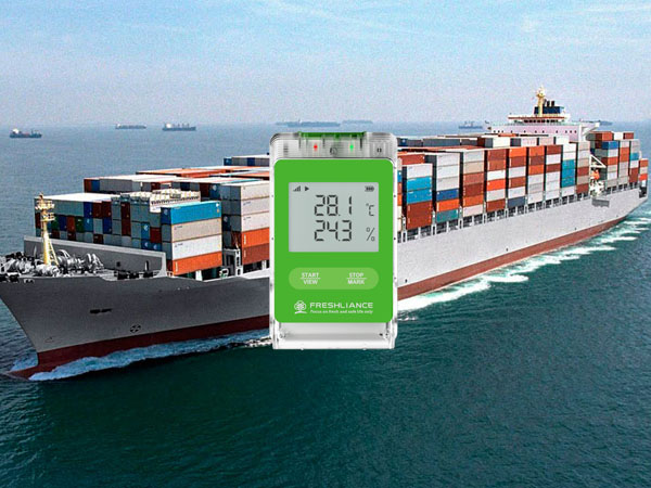 Real-time temperature and location monitor for maritime transport