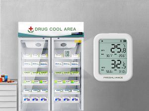 Medicine cabinet Bluetooth temperature humidity sensor with LCD display